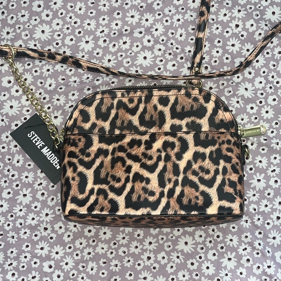 Steve Madden Leopard Print Crossbody Bag - Black and Brown main image 3